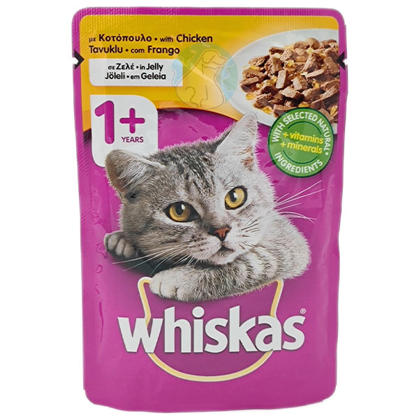 پوچ گربه بالغ با طعم مرغ Whiskas